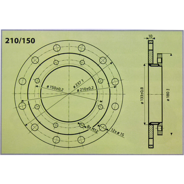 Редукційний фланець 210/150 (reduction flange) DZD-00140 фото