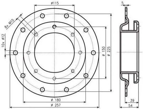 Редукційний фланець Drazice 225/150 (reduction flange) DZD-00141 фото